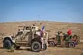 Turkish and American soldiers in Gaziantep train for joint patrols in Manbij, Syria during the Syrian civil war, 9 October 2018