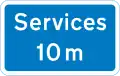 10 miles (16&nbsp;km) to the next motorway service area