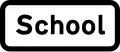 "School" plate used with the children sign
