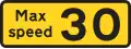 Temporary Advisory speed limit in miles per hour