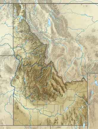 Location of Tolo Lake in Idaho, USA.