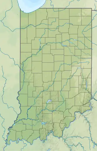 Location of Mississinewa Lake Dam in Indiana, USA.