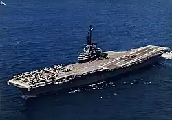 Hornet underway at sea in 1960