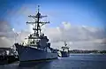 USS Oscar Austin and Main on 1 October 2017