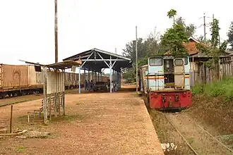 A Uganda Railways Corporation locomotive at the Tororo railway station