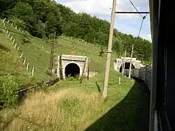 Two portals with the old one overgrown
