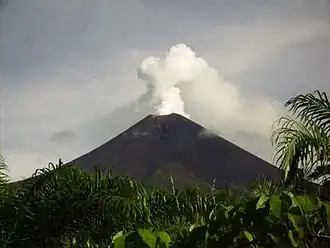 The active stratovolcano Ulawun is the apex of New Britain in Papua New Guinea.