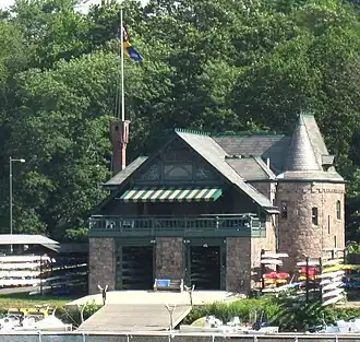 Undine Barge Club, #13 Boathouse Row, Philadelphia (1882–83).