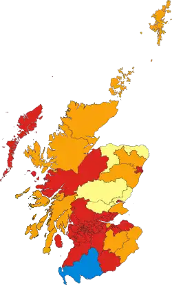 2001 map of Scottish Constituencies - Results