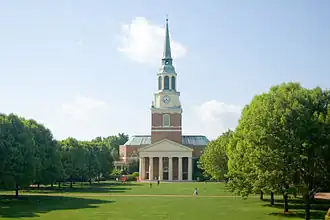 Wait Chapel at Wake Forest University, building opened 1956[22]