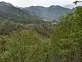 Mount Tavagnone, a view of Droane and its valley from the trail connecting Mount Camiolo with Tavagnone