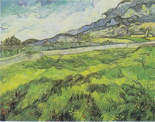 Green Wheat Field, June 1889, owner unclear, possibly on loan to Kunsthaus Zurich, Zurich (F718 )