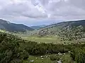 View of slopes of Mokra Gora near Sedlo