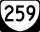 State Route 259 marker