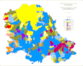 Language map of Vojvodina - settlements data (1910 census)
