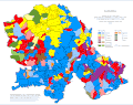 Language map of Vojvodina by settlements, 1880–1884