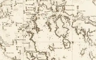 Map of Xin'an County of 1866 (enlarged), showing the Port Shelter and the area Sai Kung