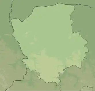 Location of a group of lakes in Ukraine