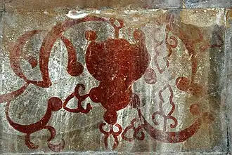 Vordan karmir ceiling art at Noravank Monastery