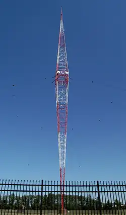 WLW's Blaw-Knox tower has been in use since 1934.[NB 1]