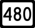 West Virginia Route 480 marker