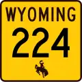 Wyoming Highway 224 marker