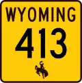 Wyoming Highway 413 marker