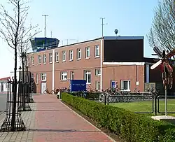 Airport building with tower