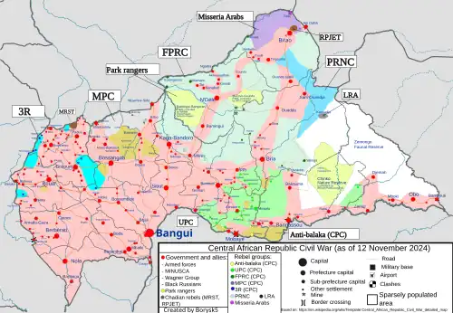 Current military situation in Central African Republic: