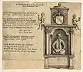 The first published illustration of the monument, in Dugdale's Antiquities of Warwickshire (1656), engraved by Hollar