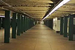 The mezzanine at West Fourth Street station