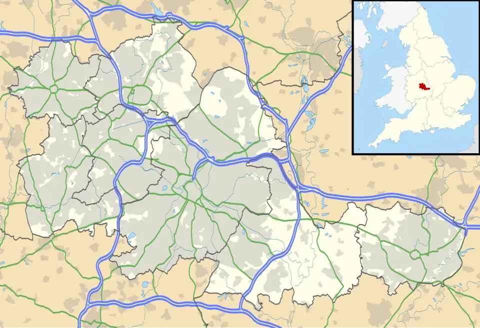Rubery Hill Hospital is located in West Midlands county