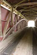 Closeup of the Burr arch truss
