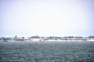 View of the Arctic research station on Wiese Island
