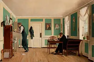 Interior on Amaliegade by Wilhelm Bendz (1826)