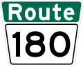 Route 180 marker
