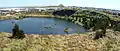 Wiri quarry when part-filled with water, looking toward Matukutūreia.