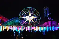 California Screamin' roller coaster during World of Color in 2010