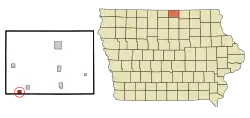 Location of Fertile, Iowa