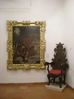 Portrait of Philip V of Spain purposefully exhibited upside down in the Museum of Almodí&nbsp;[es]