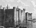 Impressionist painting of the Medieval Castle Voorst near Zwolle, painted by W.J. Hofdijk (circa 1840)