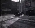 Horsedrawn sleigh on Rideau Street, Ottawa, in front of M. Bilsky and Son store, February 5, 1910