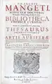 Title page of tomus primus (Latin for 'volume 1')